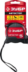 ЗУБР Автостоп, 5 м х 19 мм, рулетка с автостопом (34052-05-19)