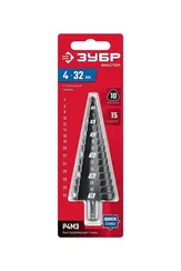 ЗУБР 4-32мм, 15 ступеней, сверло ступенчатое (29665-4-32-15)