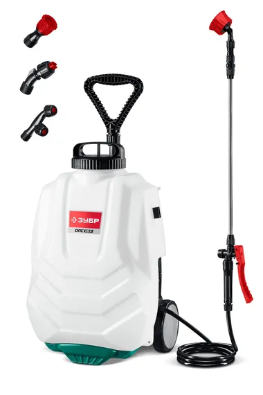 ЗУБР 16 л, колеса, аккумуляторный опрыскиватель (ОПС-16К)
