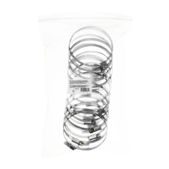 Хомуты металлические, Стандартное болтовое крепление 70-90 мм, 25 штук в упаковке, ширина 9 мм Сибртех