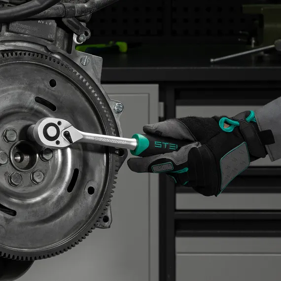 Набор инструментов, 1/2", 1/4", CrV, пластиковый кейс 76 предметов Stels