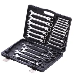 Набор ключей комбинированных, трещоточных шарнирных 13 шт. Matrix