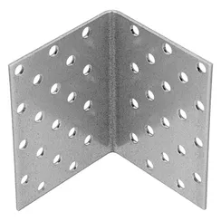 Крепежный уголок равносторонний 2 мм, KUR 60 x 60 x 80 мм Сибртех