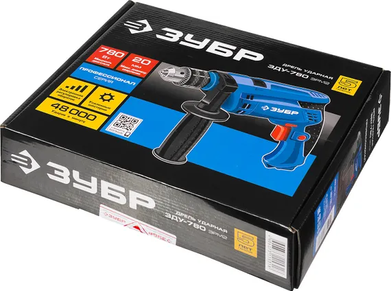 Ударная дрель, ЗУБР 780 Вт, 13 мм, Профессионал (ЗДУ-780 ЭРМ2)