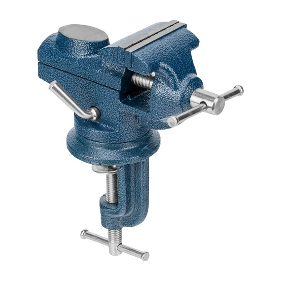 Тиски слесарные, настольные, поворотные, ширина рабочих губок 65 мм, наковальня Сибртех