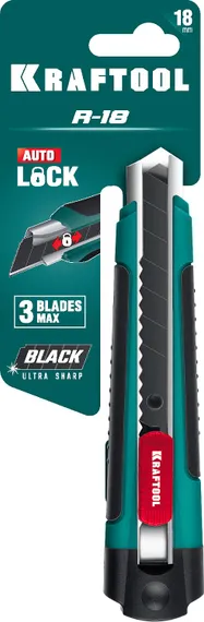 KRAFTOOL 18 мм, нож с сегментированным лезвием (09199)