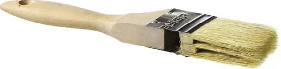 ЗУБР УНИВЕРСАЛ, 75 мм, 3″, светлая натуральная щетина, деревянная ручка, все виды ЛКМ, плоская кисть (01005-075)
