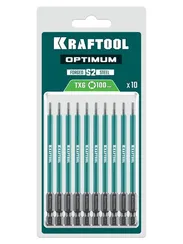 KRAFTOOL OPTIMUM TX 6, 100 мм, 10 шт, биты (26126-6-100-S10)