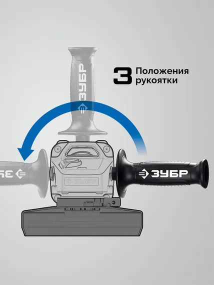 УШМ (болгарка) ЗУБР 1800 Вт d125 мм регулировка оборотов Профессионал (УШМ-П125-1800 ЭПСТ)