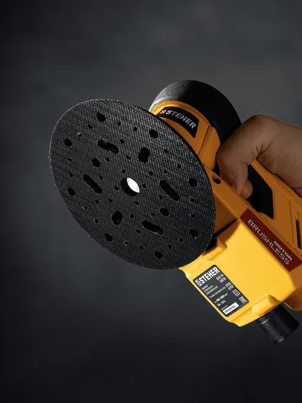 Орбитально-шлифовальная машина, STEHER BOS-25 Duo, d125 / d150 мм, 2.5 мм, 350 Вт, бесщеточная, кейс (BOS-25)