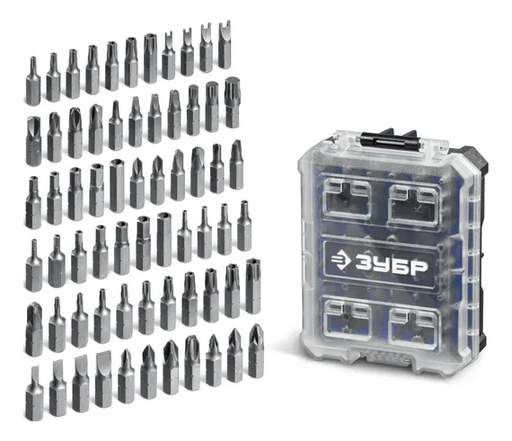 ЗУБР Спец 66 предм., система стыковки Z-БОКС, набор специальных бит, Профессионал (26394-H66)