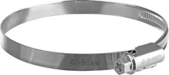 ЗУБР Х-9Н, 40 - 56 мм, накатная лента 9 мм, цинк, 50 шт, червячный хомут (37807-56)