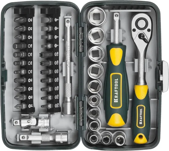 KRAFTOOL X-Drive 38, 38 предм., универсальный набор инструмента (27970-H38)