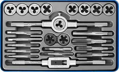 ЗУБР 24 предмета, сталь Р6М5, набор метчиков и плашек, Профессионал (28110-H24)