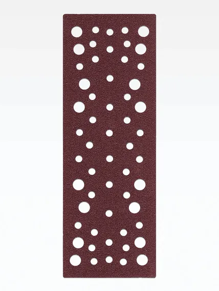 STEHER BPS-720-S 70х198 мм, Р240, шлифовальный лист на липучке, 56 отв., 5 шт. (35686-240)