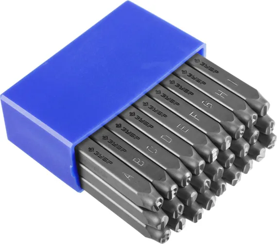 ЗУБР 5 мм, латиница, штамповочные буквенные клейма, Профессионал (21505-05)