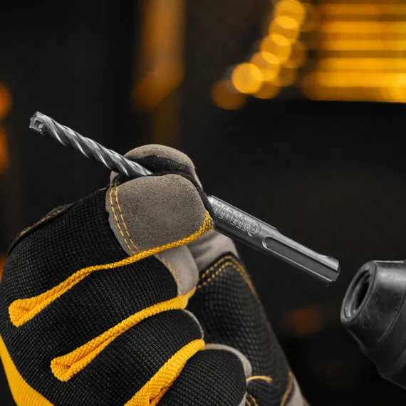 Бур по бетону, цельная крестовая пластина, 6x115 мм, SDS PLUS Denzel