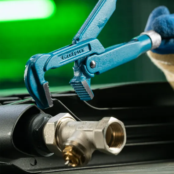 Ключ трубный рычажный №0, 3/4", кованый, тип "L" Сибртех