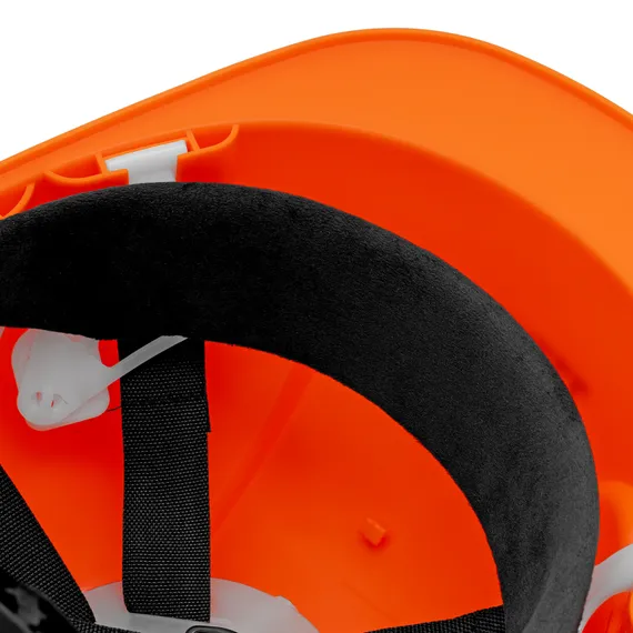 Каска защитная ударопрочная, ABS/PC, плавная регулировка, модель «Форвард» (К-05)оранж. Denzel