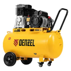 Компрессор воздушный рем. привод BCI 2200/100, 2,2 кВт, 100 литров, 420 л/мин Denzel