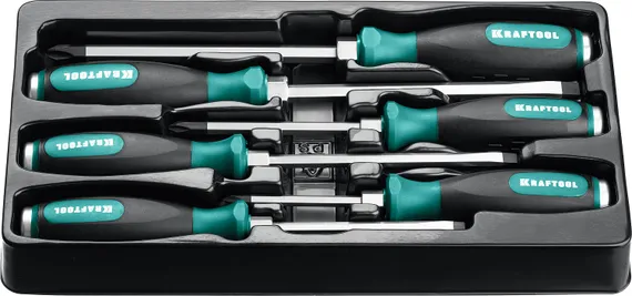 KRAFTOOL Impact, 6 шт, набор ударных отверток (25025)