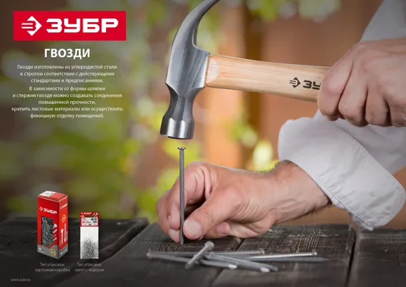 ЗУБР ГОСТ 4028-63, 25 x 1.2 мм, 100 г, строительные гвозди (305016-12-025)