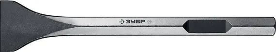 ЗУБР БУРАН, 80 х 400 мм, HEX 28, плоское изогнутое зубило, Профессионал (29372-80-400)