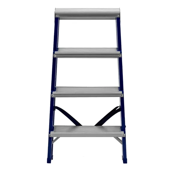 Стремянка двусторонняя 4 ступени, стальная, Сибртех