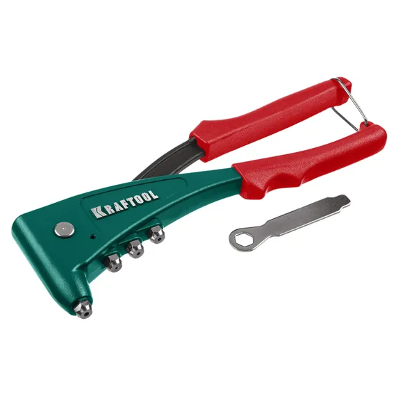 KRAFTOOL X-5F, 2.4 - 4.8 мм, 260 мм, удержание заклепки, литой заклепочник в кейсе (31173-H6)