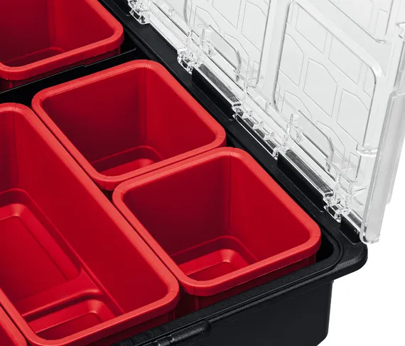 KETER STACKNROLL, 525 х 345 х 147 мм, (21″), пластиковый ящик-органайзер с 10 регулируемыми ячейками (38399)