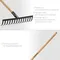 GRINDA GT-14 WOOD, 360 х 80 х 1300 мм, 14 прямых зубцов, углерод. сталь, антикор. покрытие, черенок дерев. высш. сорт, садовые грабли (39583-14)