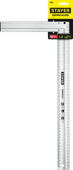 STAYER 500 мм, жесткий столярный угольник, Professional (3432-50)