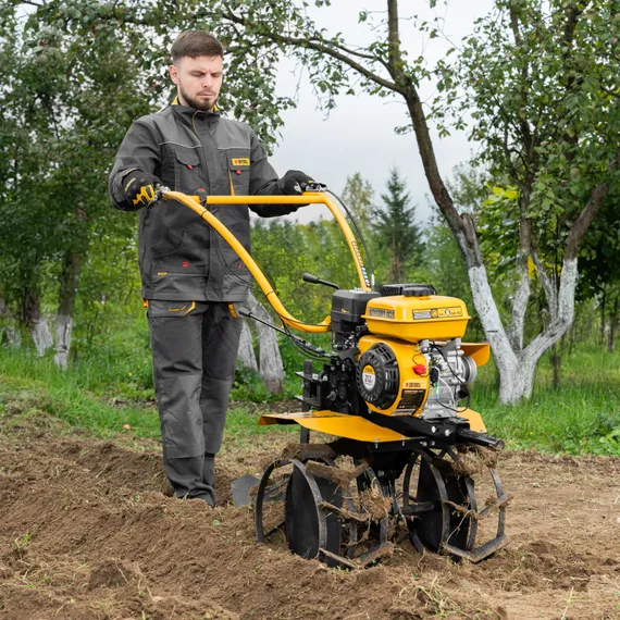 Мотоблок DPT-370S, 7 л.с., ремен.сцеп, фрез 3х4, ШОМ, передачи 3В/1Н Denzel