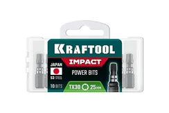 KRAFTOOL Impact TX 30, 25 мм, 10 шт, ударные биты (26195-30-25-S10)