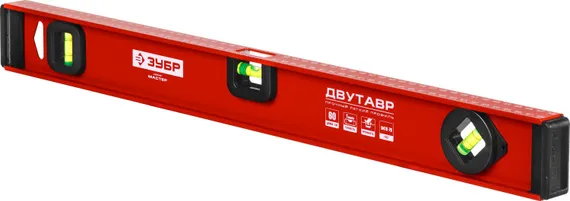 Уровень ЗУБР ″Мастер″ двутавровый, усиленный, 3 глазка (один поворотный), 60см
