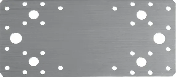 ЗУБР НКП-2.0, 200 x 90 x 2 мм, нержавеющая крепежная пластина, Профессионал (310636-200)