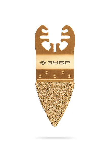 ЗУБР CARBIDE ВК8 Р40, 35x40 мм дельтовидное полотно с твердосплавной крошкой: краска, клей, ламинат, стекло/угле пластик, UniLock (15556)