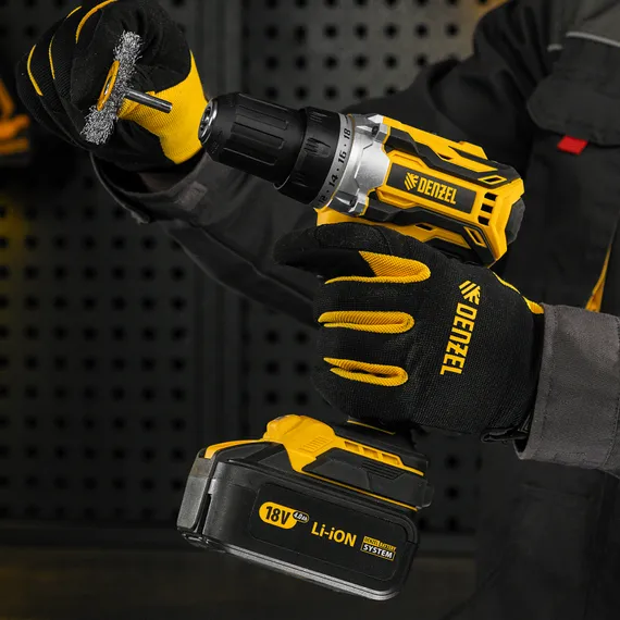 Щетка для дрели, 50 мм, Плоская, со шпилькой, нержавеющая витая проволока Denzel