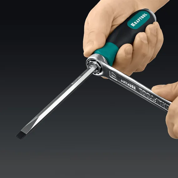 KRAFTOOL IMPACT SL 10, сквозной стержень Cr-Mo, ударная отвертка (250033-10)