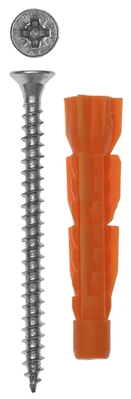 ЗУБР 6 х 37 мм, 10 шт, без бортика, универсальный дюбель с шурупом (4-301196-06-037)