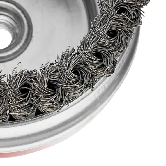 Щетка для УШМ Heavy Duty, 80 мм, М14, "чашка", крученая проволока 0.5 мм Matrix