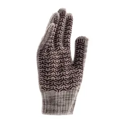 Перчатки трикотажные усиленные, гелевое ПВХ-покрытие, 7 класс, бело-серый меланж Сибртех