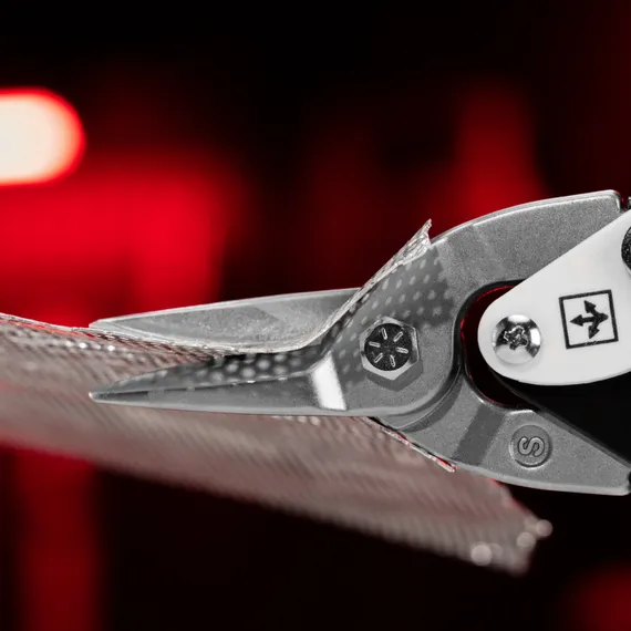 Ножницы по металлу, 250 мм, прямой рез, сталь CRMO, двухкомпонентные рукоятки, PRO Matrix