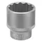 Головка торцевая, 30 мм, двенадцатигранная, CrV, под квадрат 1/2, хромированная Stels