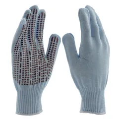 Перчатки трикотажные, акрил, ПВХ гель, "Протектор", цвет зенит, оверлок Сибртех