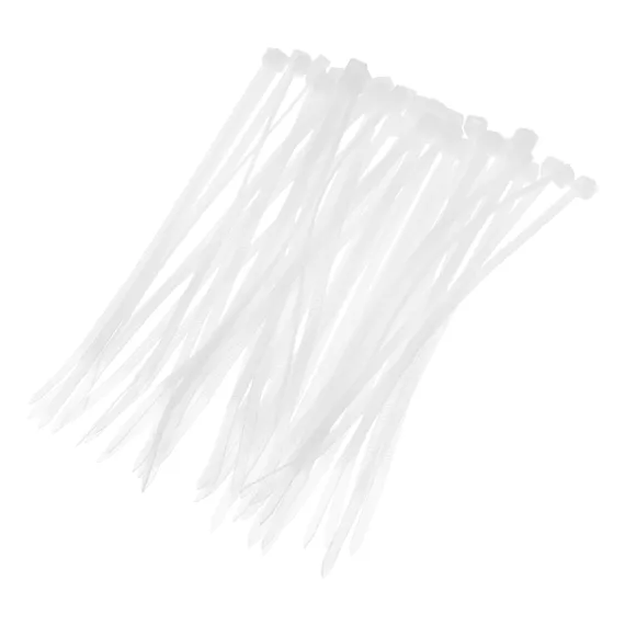 Хомуты, 150 х 3.6 мм, пластиковые, белые, 100 шт Сибртех