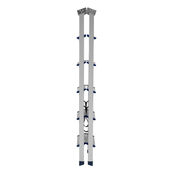 Стремянка двусторонняя 6 ступеней, алюминиевая, Сибртех