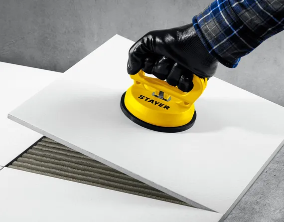 STAYER MAXLift, 40 кг, пластмассовый, одинарный, стеклодомкрат на присоске (33718-1)