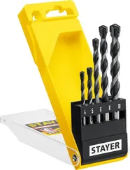 STAYER Hercules, 5 шт: d 4-5-6-8-10 мм, набор сверл по бетону, Professional (2915-H5)