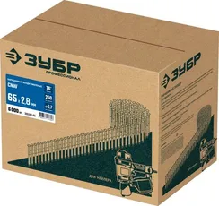 ЗУБР CNW 65 х 2.8 мм, барабанные гвозди рифленые, 6000 шт (305382-65)